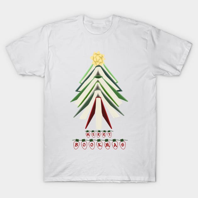 Bookmas tree (christmas) T-Shirt by Becky-Marie